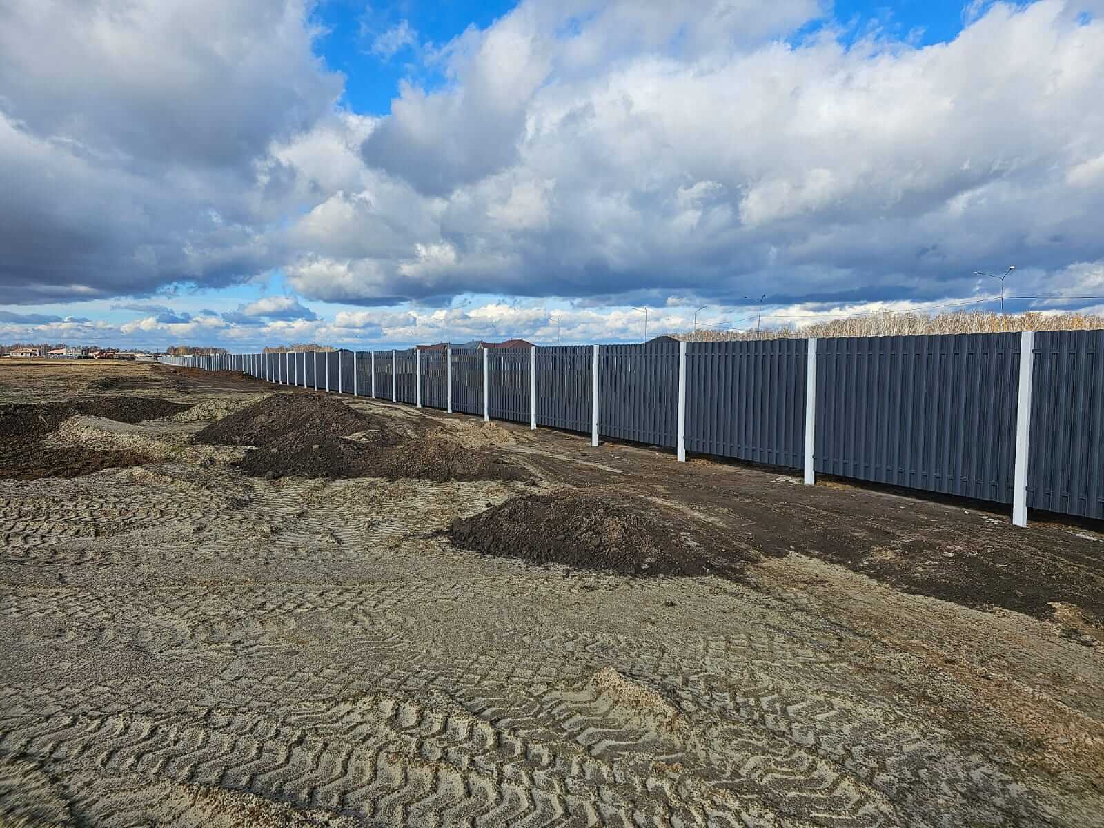 Забор из евроштакетника 234м RAL7024/7024 Серый Графит двусторонний фото 8 в Майкопе