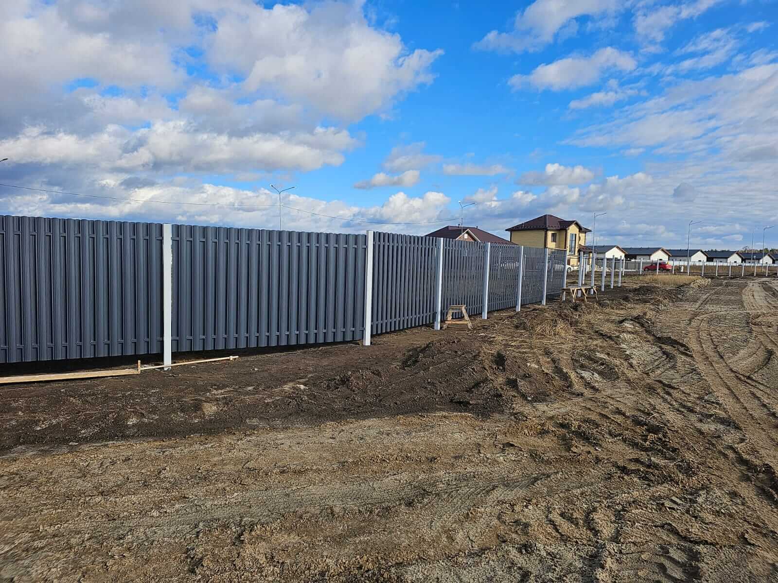 Забор из евроштакетника 234м RAL7024/7024 Серый Графит двусторонний фото 7 в Майкопе