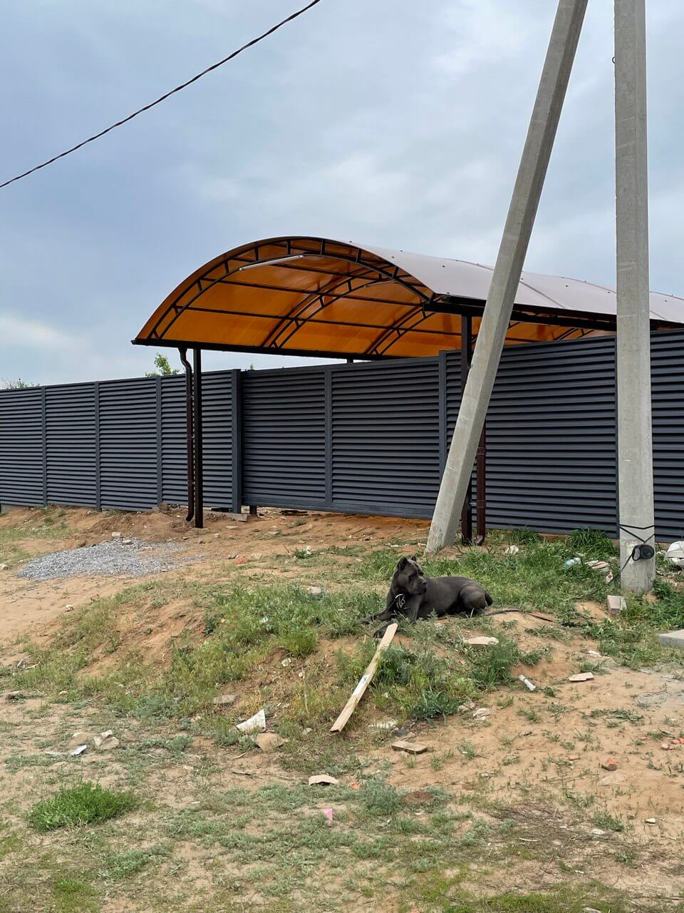 Забор из ламелей еврожалюзи 24м RAL7024 Серый Графит МАТТЕ фото 1 в Майкопе