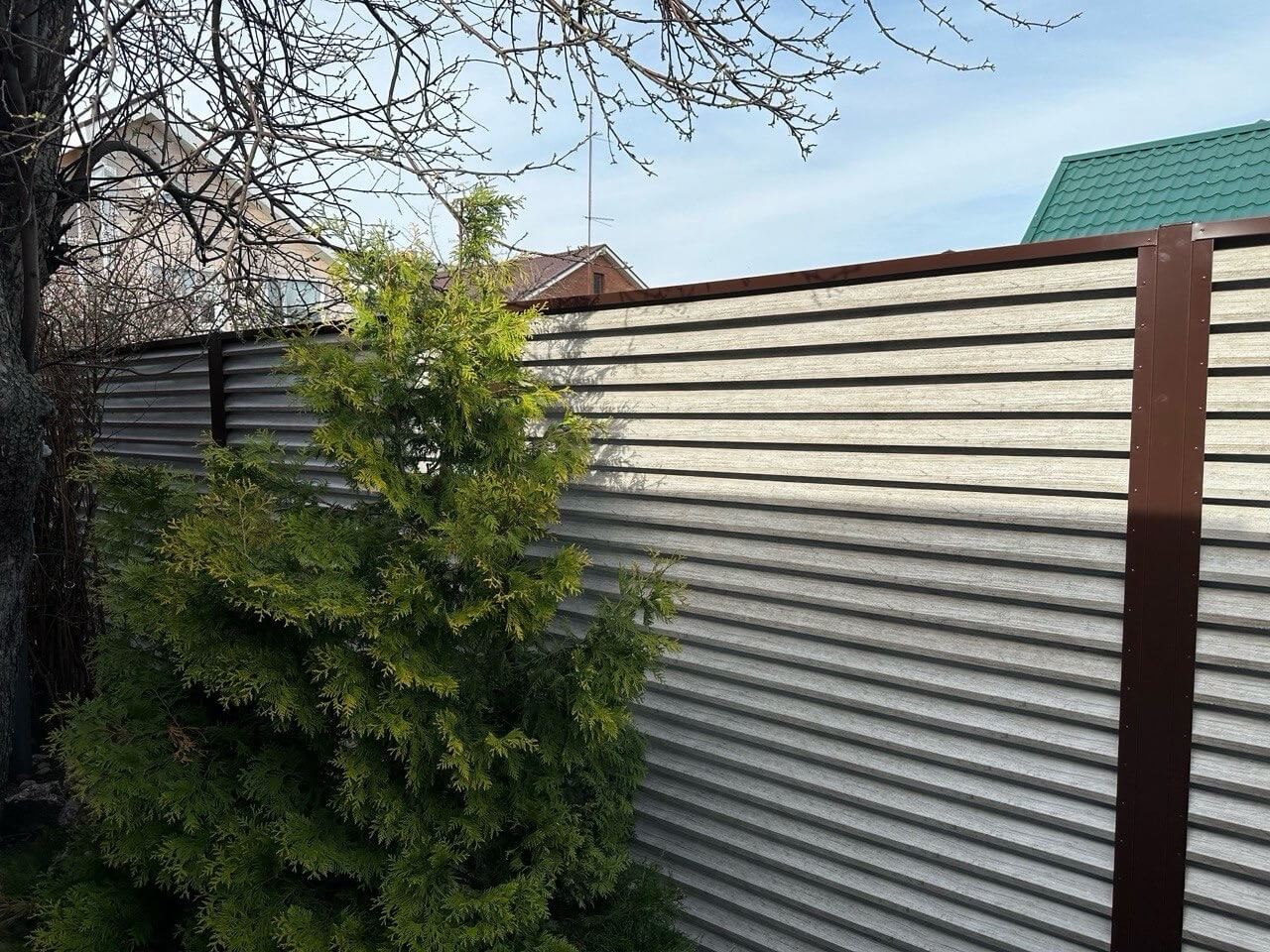 Забор-жалюзи из ламелей ЭКО-Z 32м Ясень Printech фото 1 в Майкопе