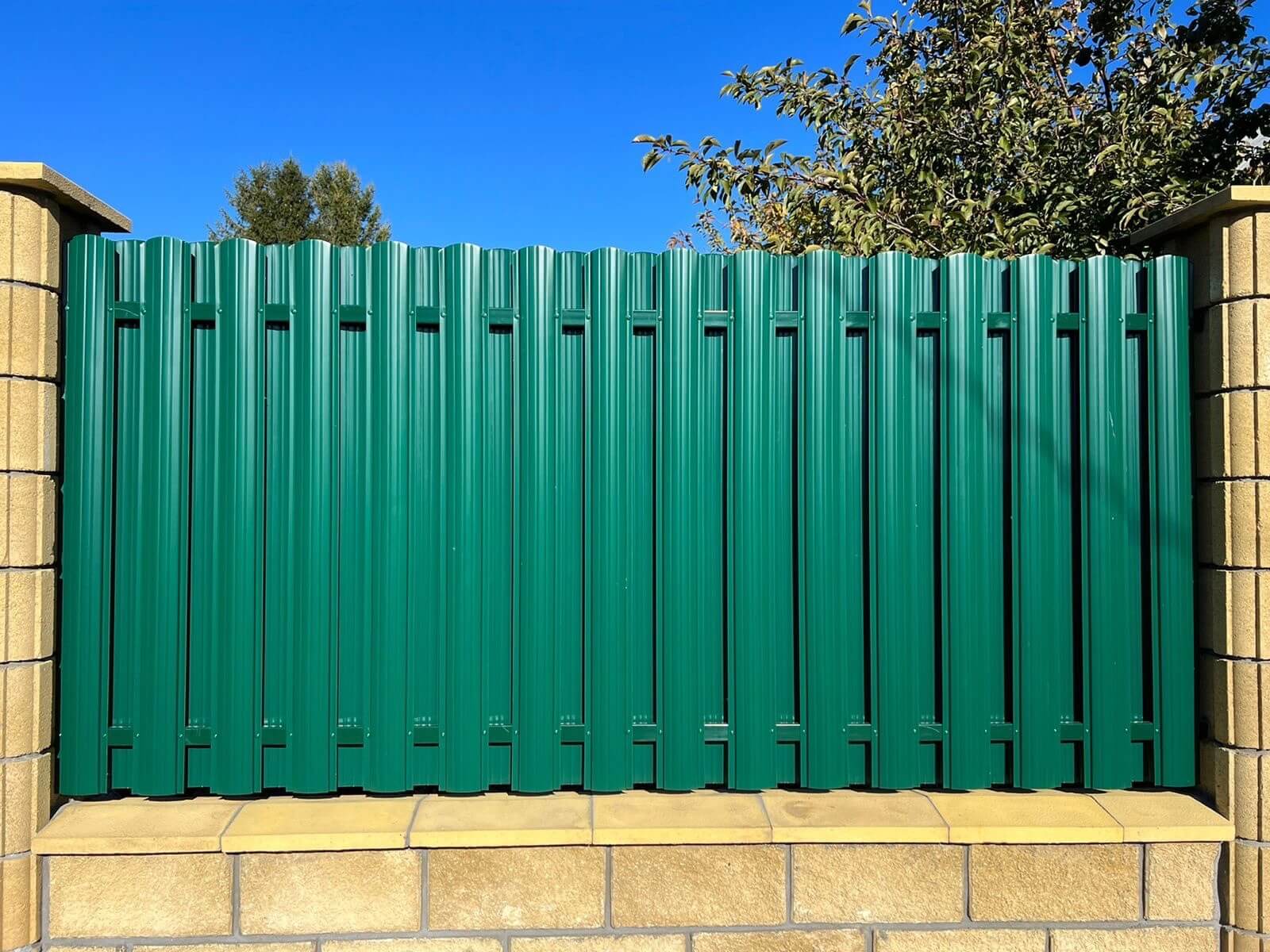 Забор из евроштакетника 22м RAL6005/6005 Зеленый Мох двусторонний в Майкопе