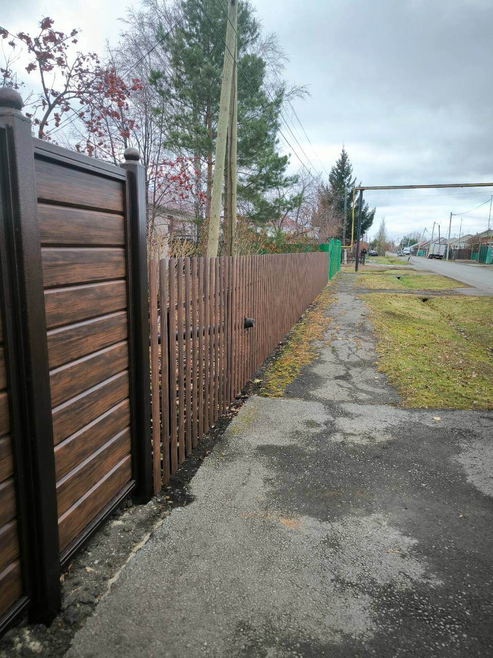 Забор из металлосайдинга Евро-Брус 46м Античное Дерево Принтек фото 3 в Майкопе