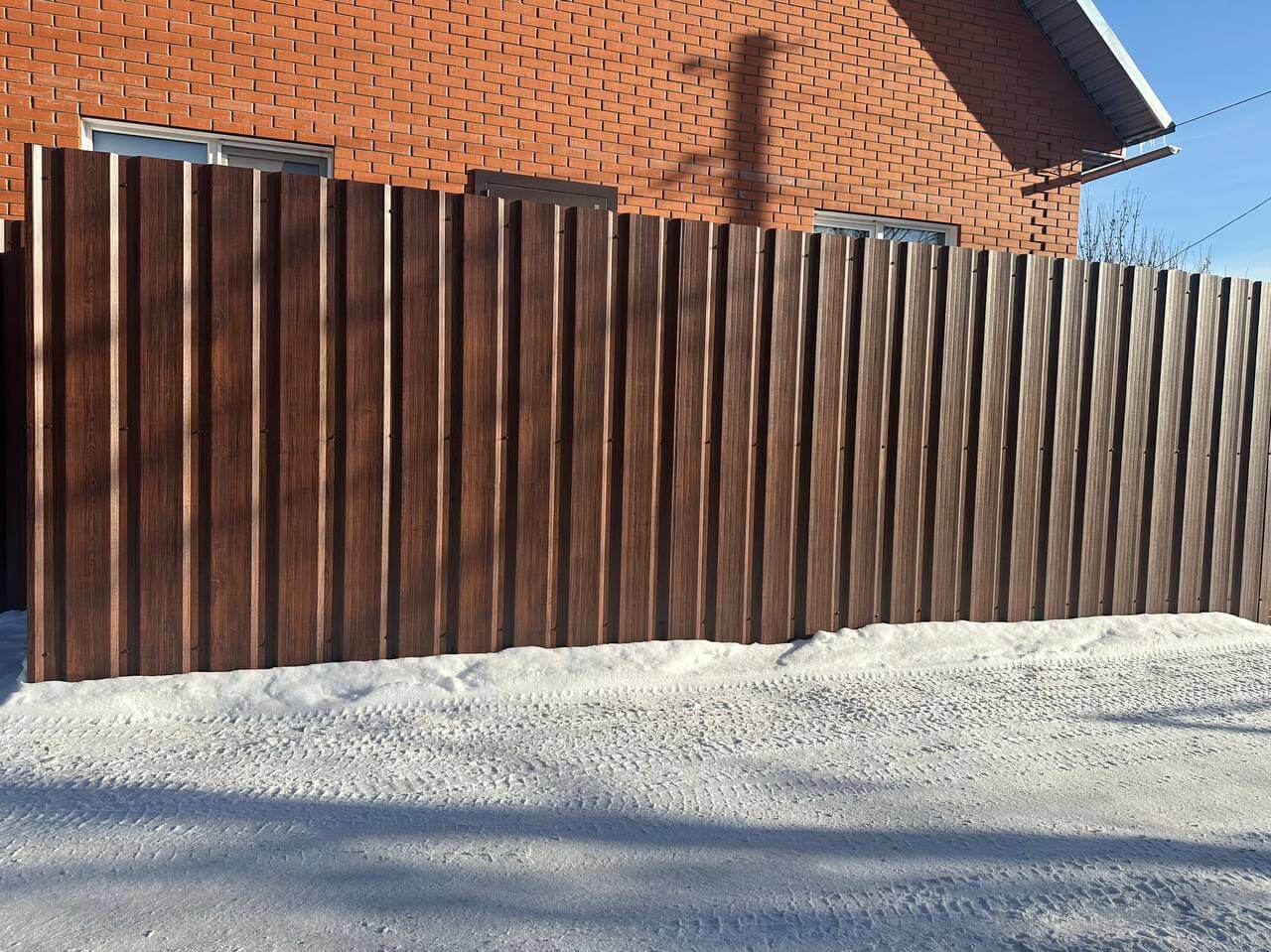 Забор из профнастила НС-21 22м Античное Дерево Принтек фото 4 в Майкопе