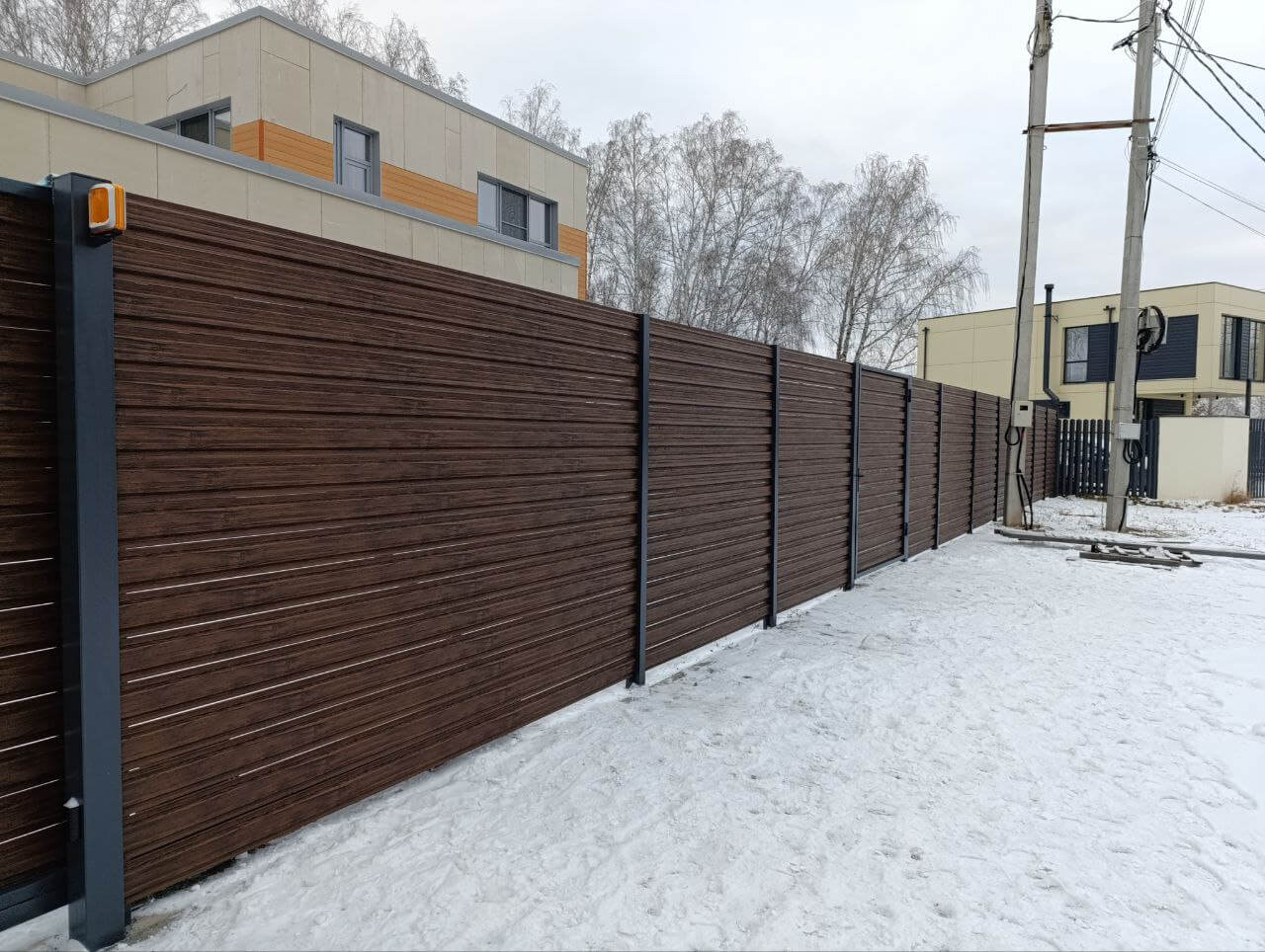 Забор-ранчо из евроштакетника 58м Темный Каштан 3D Принтек фото 4 в Майкопе
