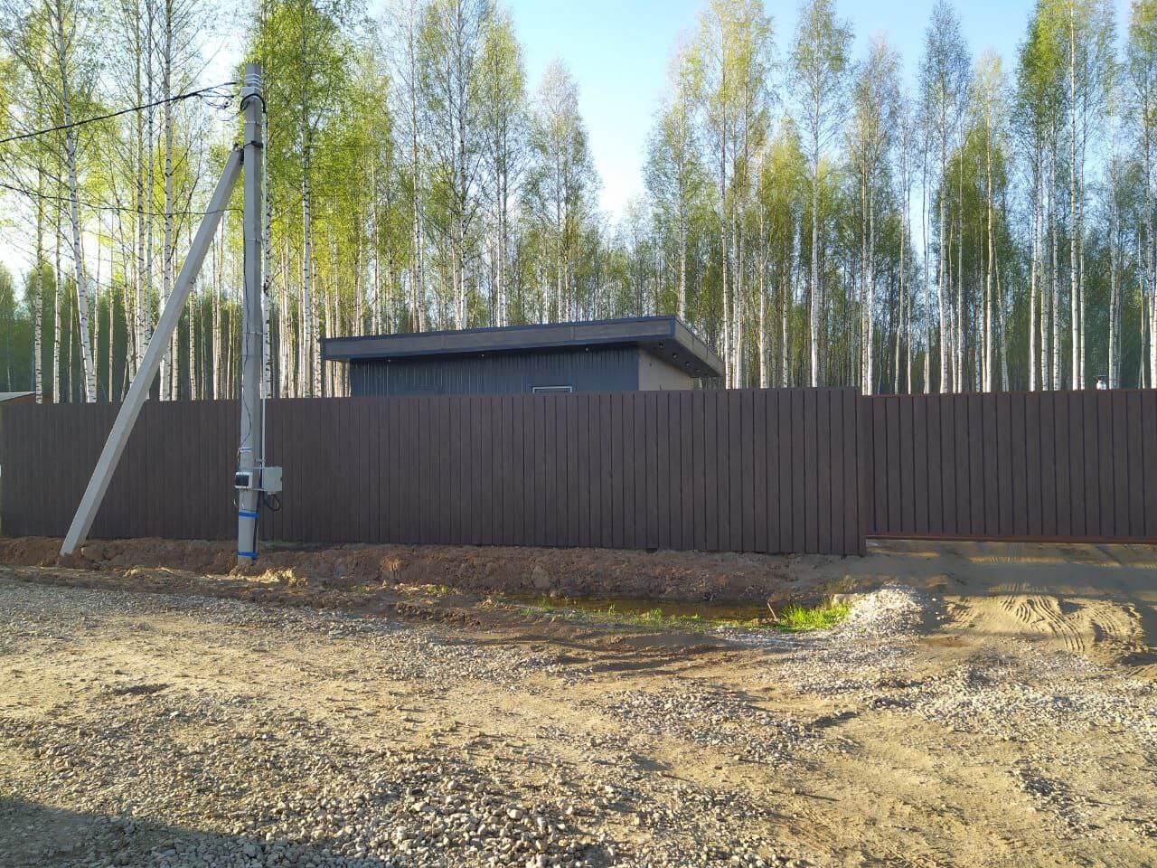 Забор из металлосайдинга ЕВРО-БРУС 25м Темный Каштан 3D Принтек фото 1 в Майкопе