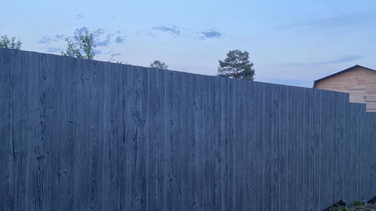 Забор из профнастила НС-10 42м Светлая Береза SteelArt фото 4 в Майкопе