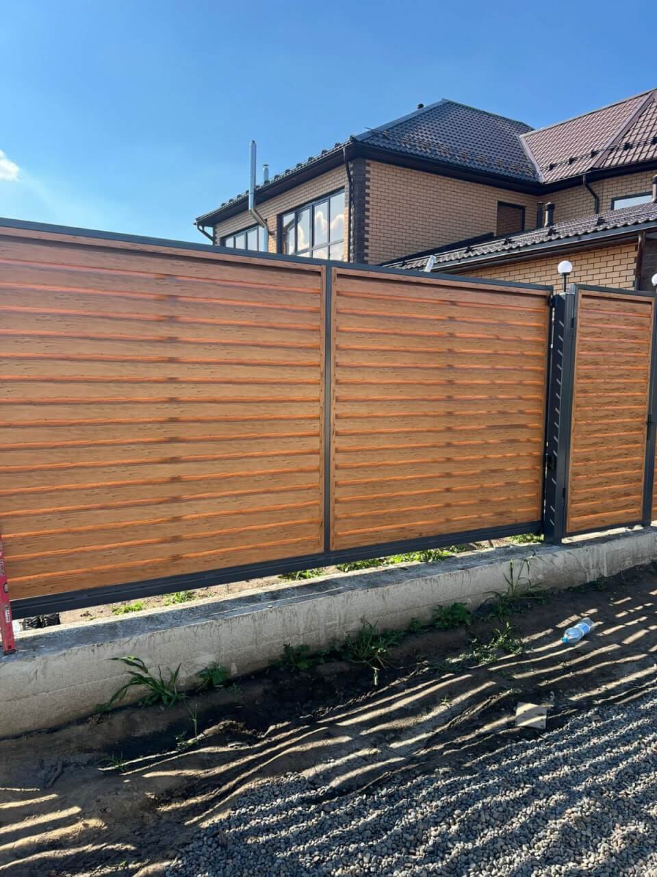 Забор-жалюзи из ламелей Хай-Тек 57м Кипарис 2xPrintech двусторонний фото 3 в Майкопе